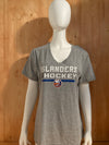 NWT REEBOK "NEW YORK ISLANDERS HOCKEY" PLAY DRY Graphic Print Adult T-Shirt Tee Shirt XL Xtra Extra Large Gray Shirt