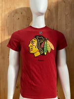 REEBOK "CHICAGO BLACKHAWKS" NHL HOCKEY Graphic Print Adult T-Shirt Tee Shirt S SM Small Red Shirt