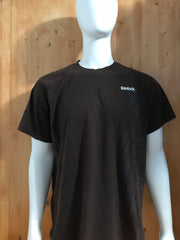 REEBOK "HOCKEY" Graphic Print Adult T-Shirt Tee Shirt XL Xtra Extra Large Brown Shirt