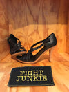 Lauren Ralph Lauren Leather Open Toe 4 Inch High Heel Stiletto Shoes