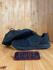 SKECHERS SKETCHERS ESCAPE ALL TERRAIN WATER REPELLENT Men's Size 14 Leather & Mesh Walking Hiking Shoes Sneakers Triple Black 51591