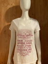 TOMMY HILFIGER Adult Graphic Print V Neck T-Shirt Tee Shirt L Large Lrg White Shirt 2011